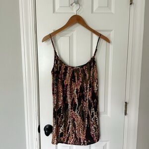 Cabi Trellis Cami Tank Top brown mosaic Style 610, size M